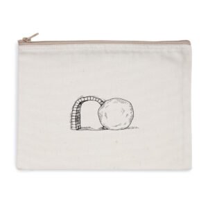 Pochette zippée recyclée - Inspirée du tombeau de Jésus-Christ