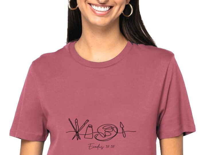 visual_Rose T-shirt Chrétiens Unisexe épais : Style et Couleurs