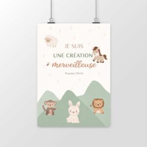 Poster vertical - Affiche chrétienne pour enfant inspirante