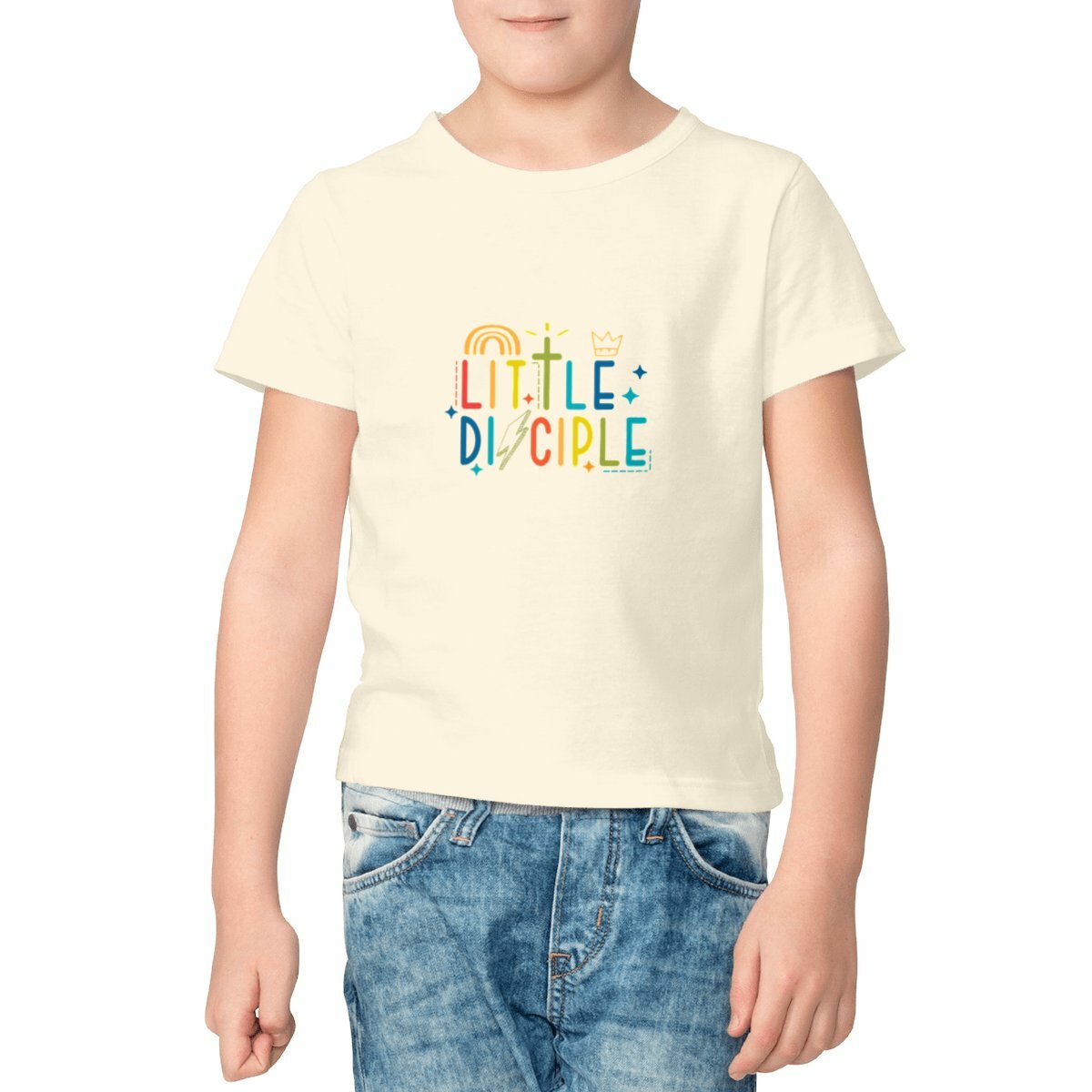 visual_Naturel T-shirt Enfant Epais - Petit Disciple en Coton Bio