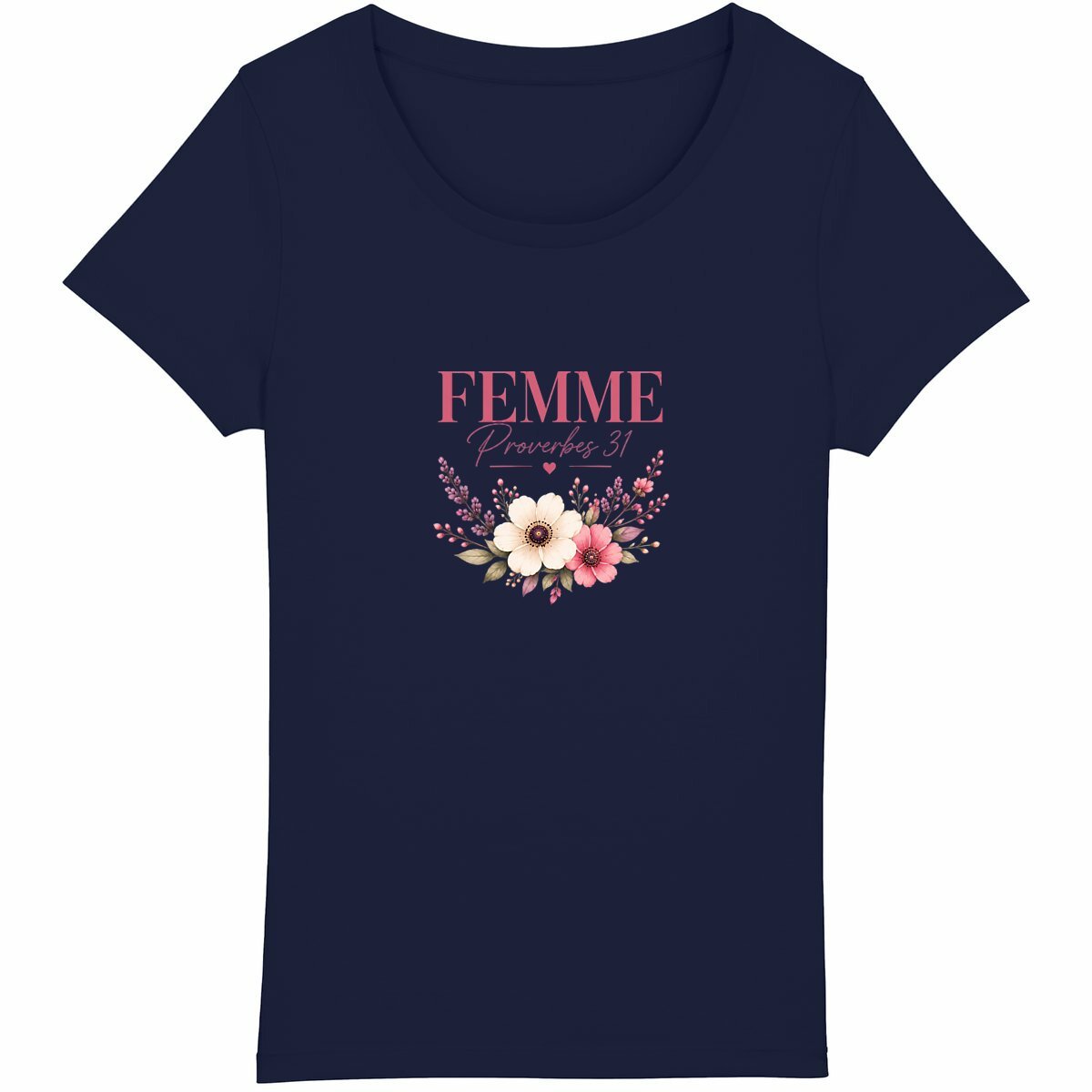 face_marine_2 T-shirt Femme Léger – Proverbe 31, Éclat de Foi