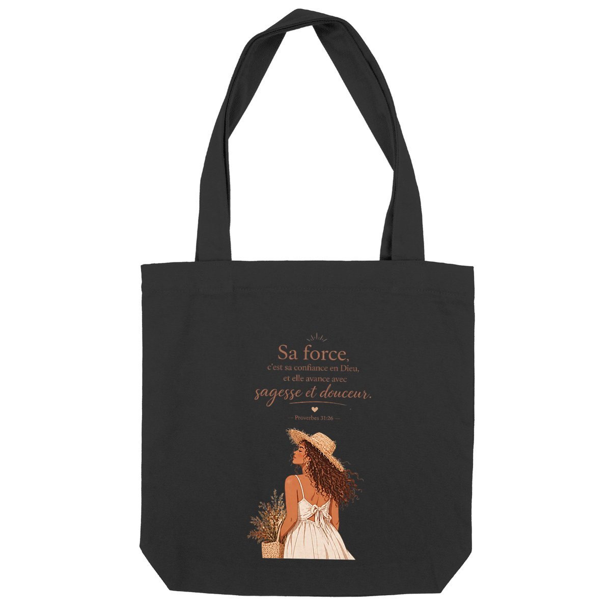 face_noir_1 Totebag épais - Proverbe 31 pour une femme inspirée