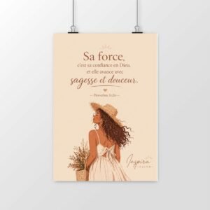 Poster vertical - Affiche chrétienne Femme Proverbe 31