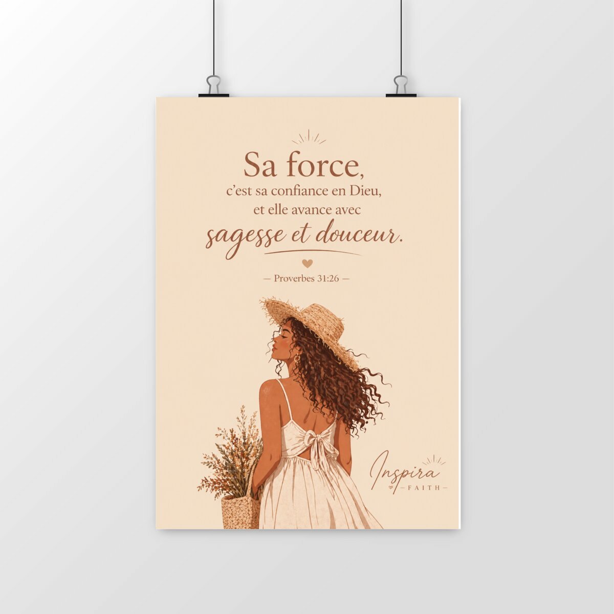 portrait_0 Poster vertical - Affiche chrétienne Femme Proverbe 31