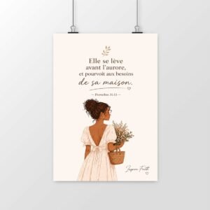 Affiche chrétienne encre vegan proverbe 31