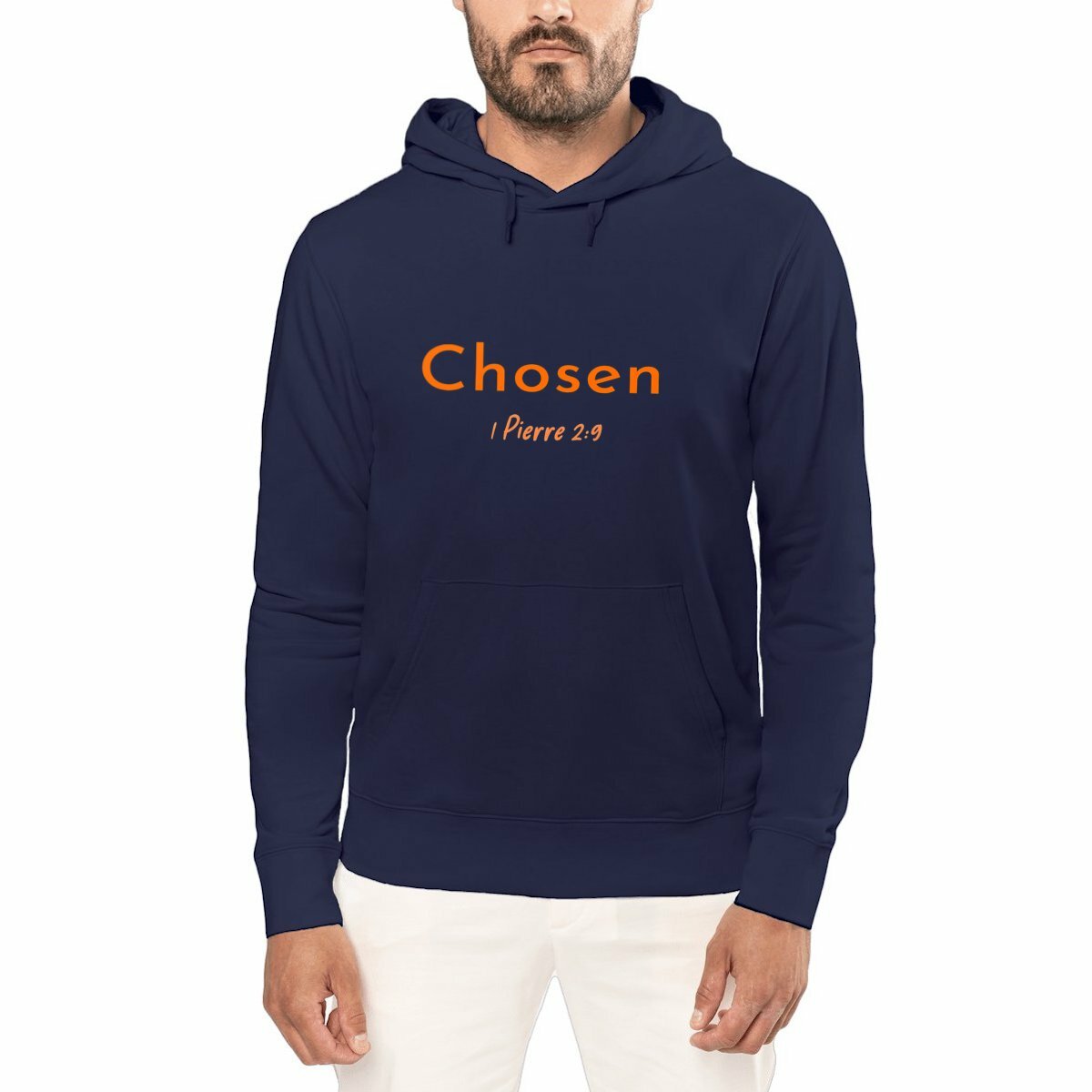 visual_Marine Sweat à capuche Léger Unisexe - Éco-Responsable